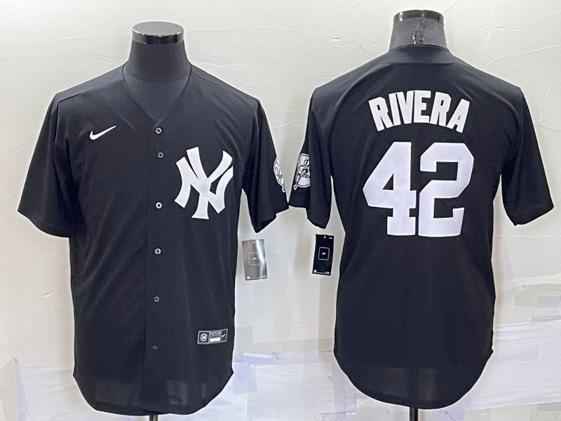 Men New York Yankees #42 Rivera Black Throwback 2022 Nike MLB Jersey->los angeles dodgers->MLB Jersey